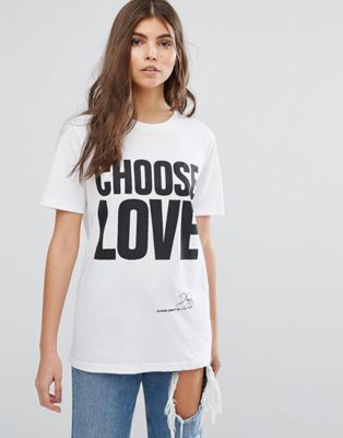 Help Refugees | Help Refugees Choose Love T-Shirt In White