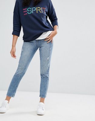 Esprit | Esprit Embroidered Pocket Mom Jeans