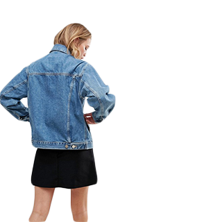ASOS | ASOS Denim Girlfriendd Jacket in Mid Wash Blue
