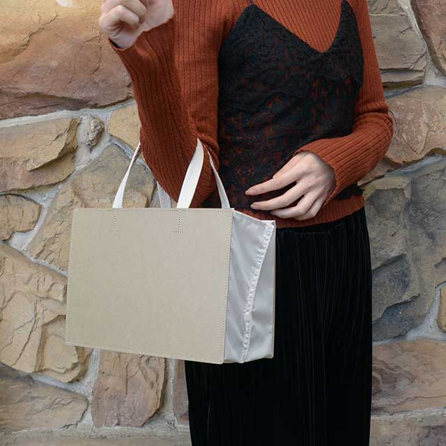 PATTA BAG A5 YOKO ZIPPER　BEIGE(PBA1005-BE)
