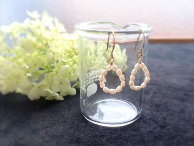 【Knit】 ベビーパール  ピアス・イヤリング - Natully