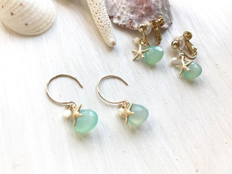 【SEA BLUE】　ピアス ・ イヤリング - Natully