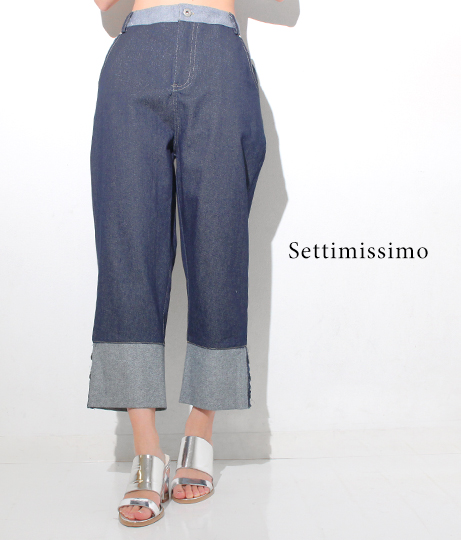 Settimissimo ロールアップストレートデニムパンツ - OUTLET - ANAP オンラインショップ[通販]