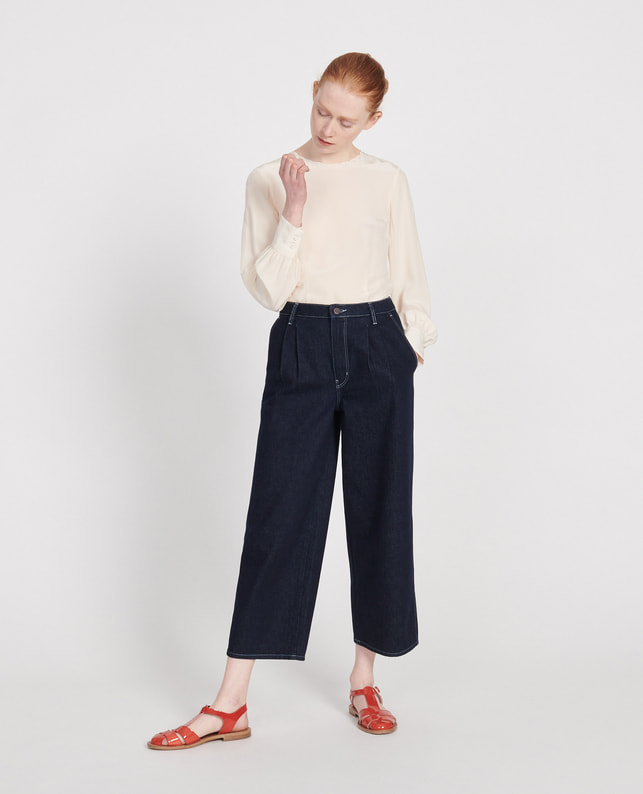 【10%OFF】ツータッククロップドデニム｜フランスのファッション通販【コントワー・デ・コトニエ公式通販サイト】