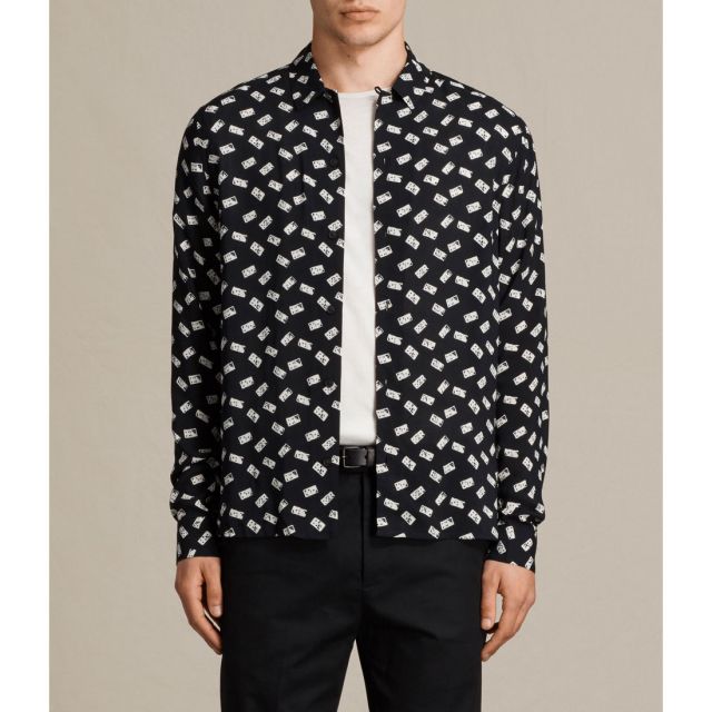 DOMINO LS SHIRT （Black）