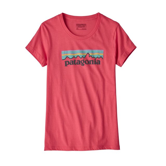 ガールズ・パステル・P-6 ロゴ・オーガニック・Tシャツ