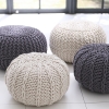 【即納可能】ニットプフL 50cm （クッション / オットマン) / ナチュラル ｜【SEMPRE.JP】公式通販 家具・雑貨・インテリアショップのセンプレ
