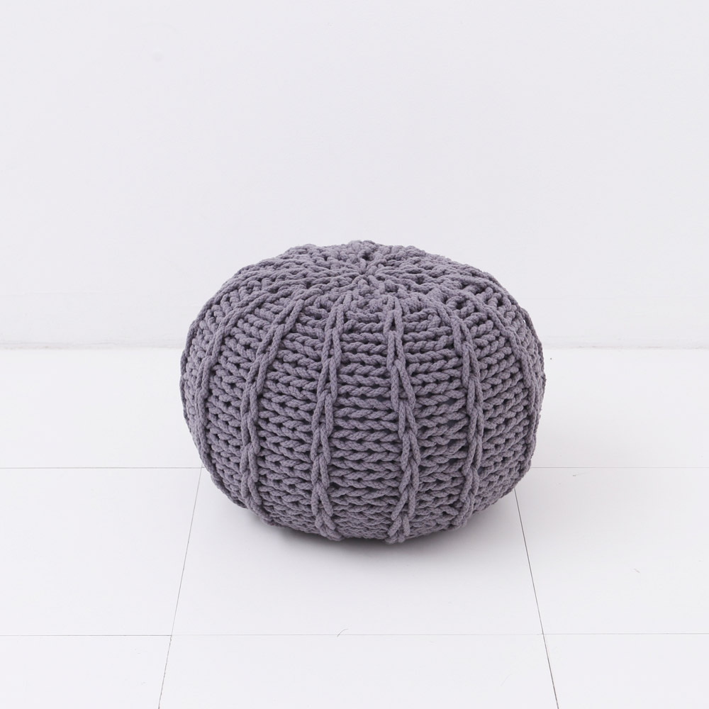ニットプフS 40cm クッション / オットマン / ニュートラルグレー ｜【SEMPRE.JP】公式通販 家具・雑貨・インテリアショップのセンプレ