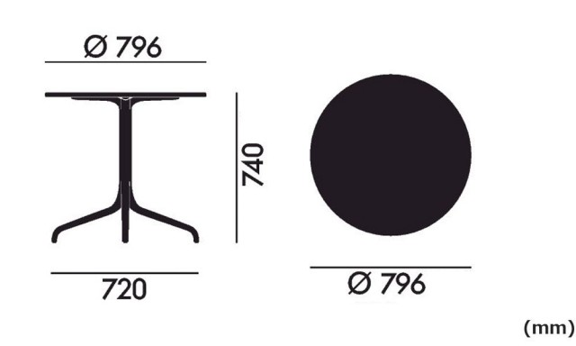 ベルヴィル ビストロテーブル インドア用 / Belleville Bistro Table (vitra ヴィトラ) ｜【SEMPRE.JP】公式通販 家具・雑貨・インテリアショップのセンプレ