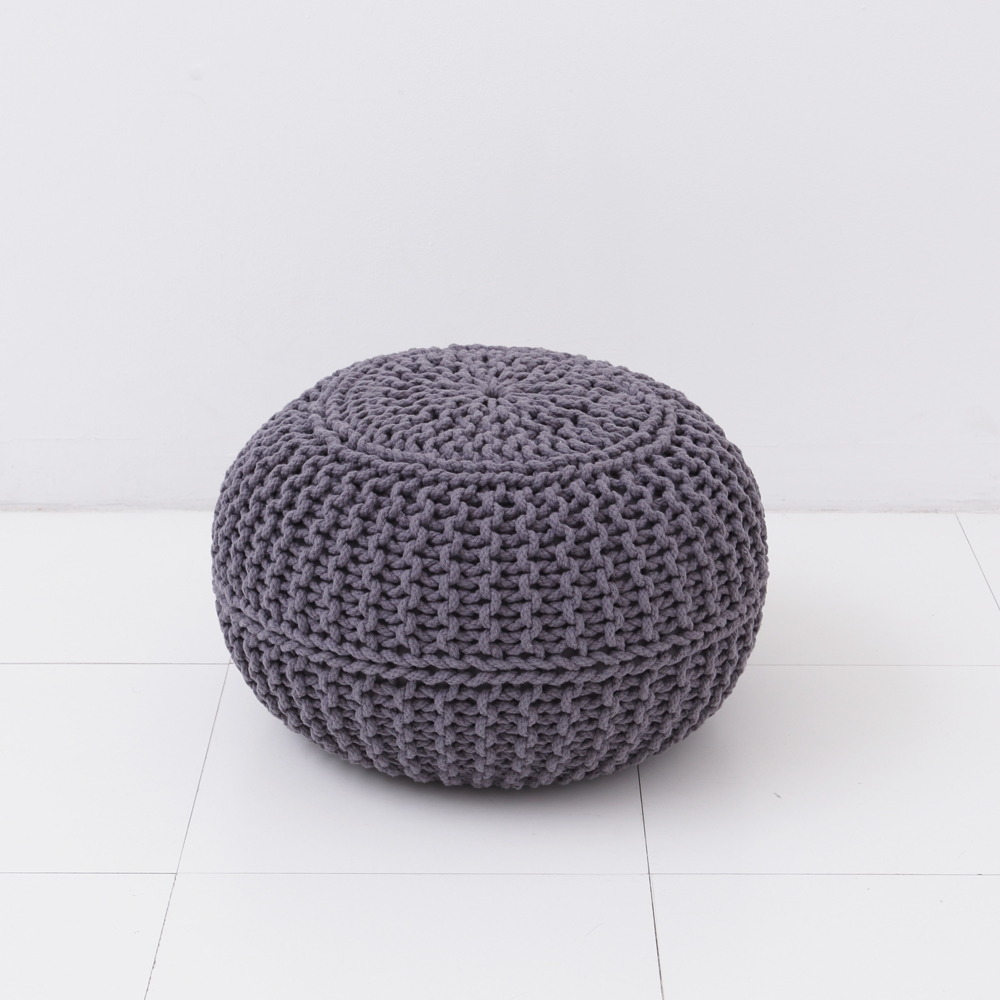 ニットプフL 50cm クッション / オットマン / ニュートラルグレー ｜【SEMPRE.JP】公式通販 家具・雑貨・インテリアショップのセンプレ