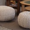 ニットプフL 50cm クッション / オットマン / ニュートラルグレー ｜【SEMPRE.JP】公式通販 家具・雑貨・インテリアショップのセンプレ