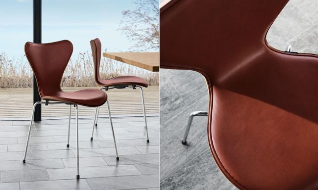 セブンチェア 150周年アニバーサリーコレクション フロントパディング / グレースレザー クローム脚 (Fritz Hansen / フリッツ・ハンセン） ｜【SEMPRE.JP】公式通販 家具・雑貨・インテリアショップのセンプレ