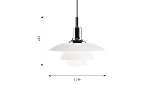PH 3 1/2 - 3 グラスペンダント / シルバー・クローム (ルイスポールセン・Louis Poulsen) ｜【SEMPRE.JP】公式通販 家具・雑貨・インテリアショップのセンプレ