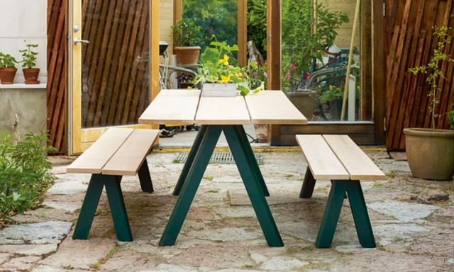 オーバーラップ ベンチ 200cm ハンターグリーン / Overlap bench (SKAGERAK / スカゲラック) ｜【SEMPRE】公式通販 家具・雑貨・インテリアショップのセンプレ