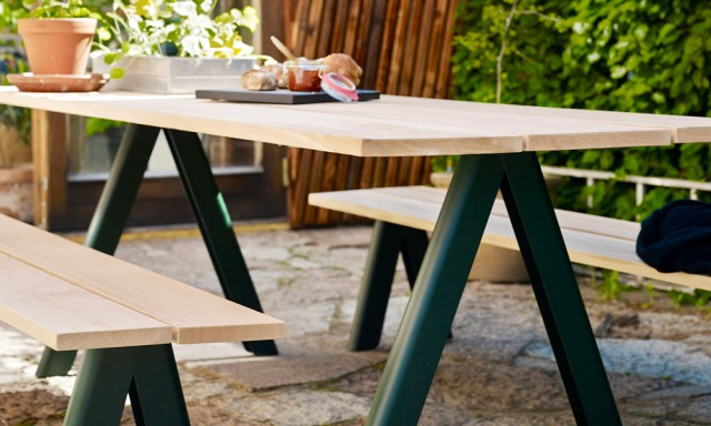 オーバーラップ ベンチ 200cm ハンターグリーン / Overlap bench (SKAGERAK / スカゲラック) ｜【SEMPRE】公式通販 家具・雑貨・インテリアショップのセンプレ