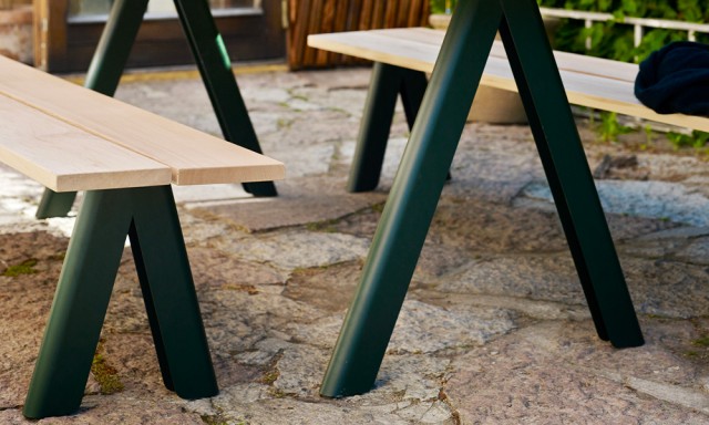 オーバーラップ ベンチ 200cm ハンターグリーン / Overlap bench (SKAGERAK / スカゲラック) ｜【SEMPRE】公式通販 家具・雑貨・インテリアショップのセンプレ