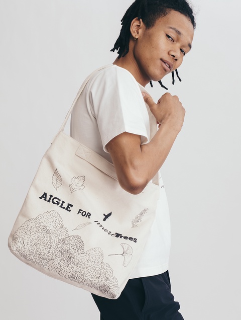 ユニセックス 【AIGLE for more trees】チャリティ グラフィック キャンバストート ZNH121J  -  AIGLE（エーグル）公式オンラインショップ