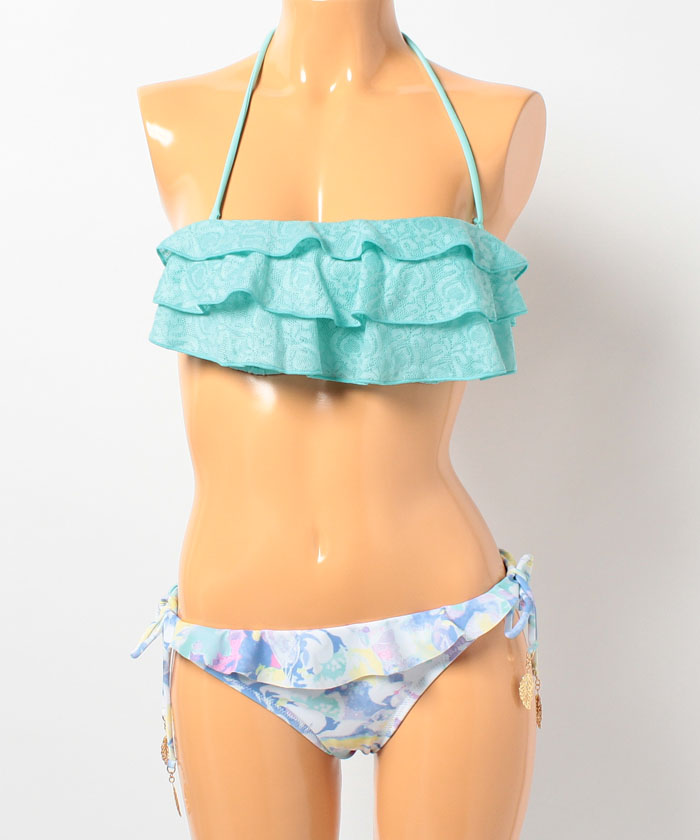 【セール】無地レース×レインボーフラワー(001506234) | ナチュラルビューティー（水着）(NATURAL BEAUTY(SWIMWEAR)) - MAGASEEK