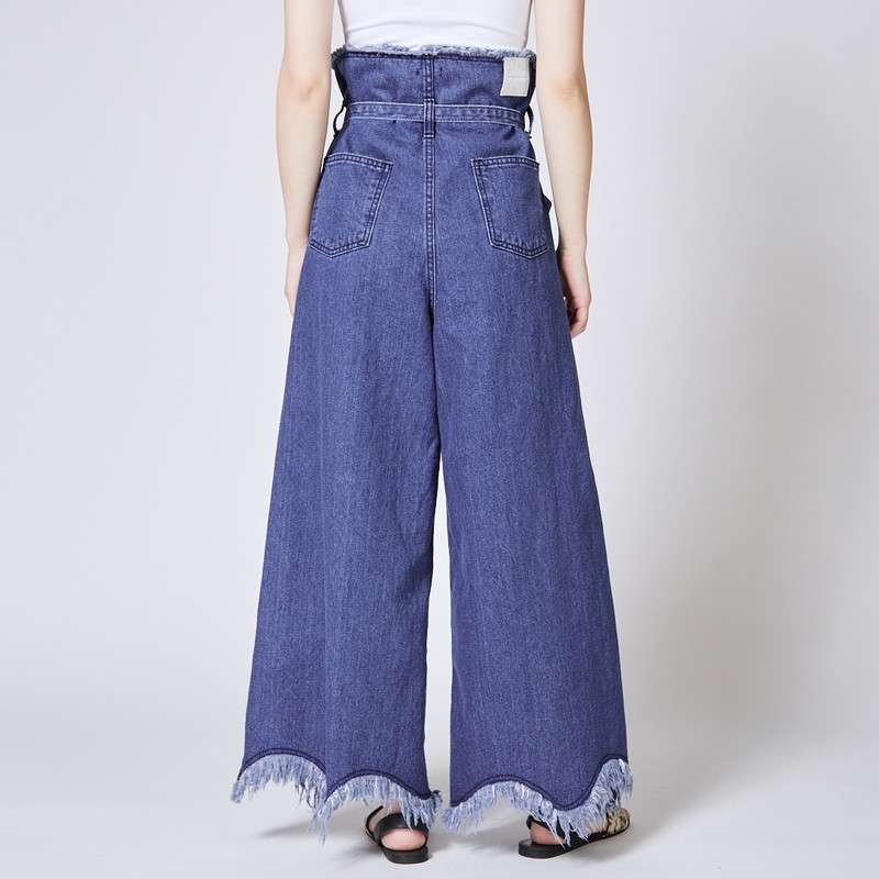 MINELAL | ONLINE ノンストレッチデニムワイドパンツ