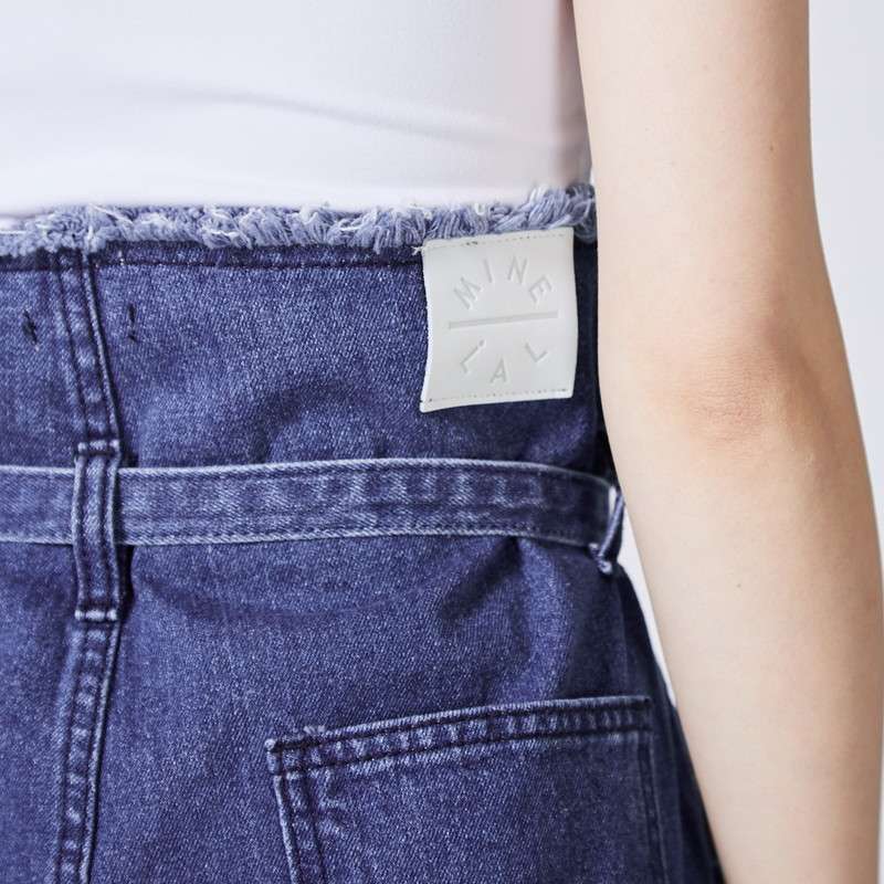 MINELAL | ONLINE ノンストレッチデニムワイドパンツ