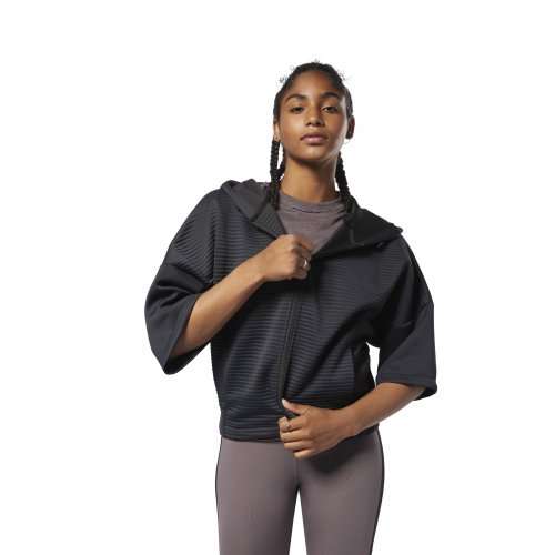 【Reebok公式通販】【AYA着用モデル】 ワンシリーズ ThermoWarm ハーフスリーブフルジップパーカー[EMT75]｜トレーニング ウェア トップス｜リーボック オンラインショップ
