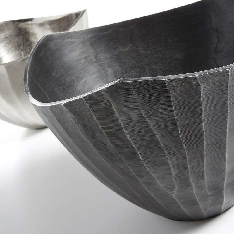 MARIELLA Set 2 Bowls Aluminium Graphite and Silver | 商品カテゴリー,デコレーション雑貨 | LaForma Japan