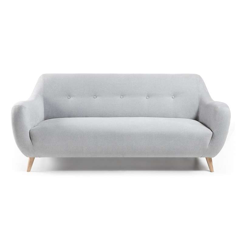 OPAL Sofa 3 seaters wooden legs, fabric light grey | 商品カテゴリー,ソファ | LaForma Japan