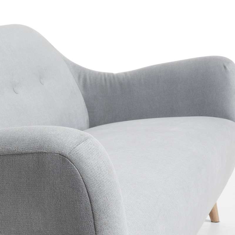 OPAL Sofa 3 seaters wooden legs, fabric light grey | 商品カテゴリー,ソファ | LaForma Japan
