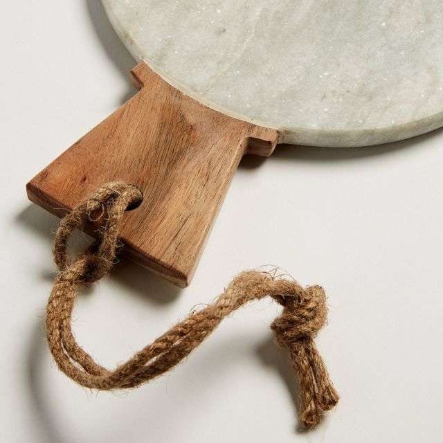 ARIN Chopping board wood marble white