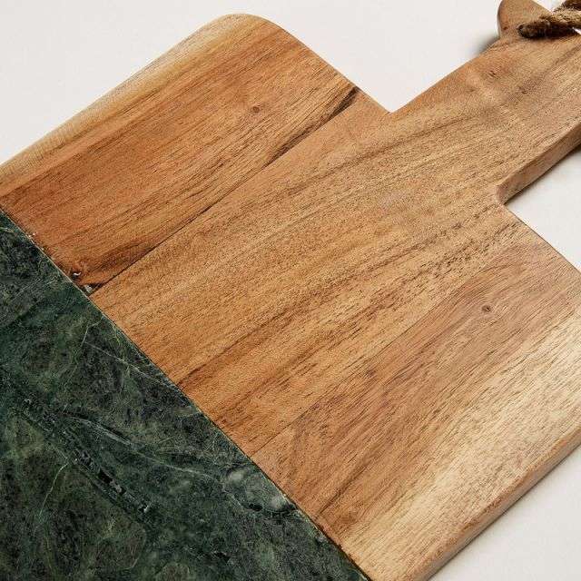 ARIN Chopping board wood marble green