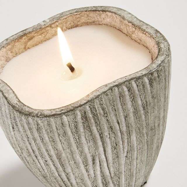 NODY Set 2 candles ceramic grey