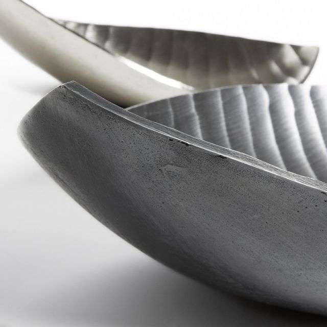 MANSION Set 2 Center pieces Aluminium Silver+ Graphite