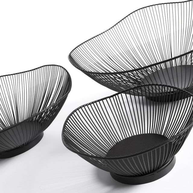 ARABEL Set 3 bowls metal black