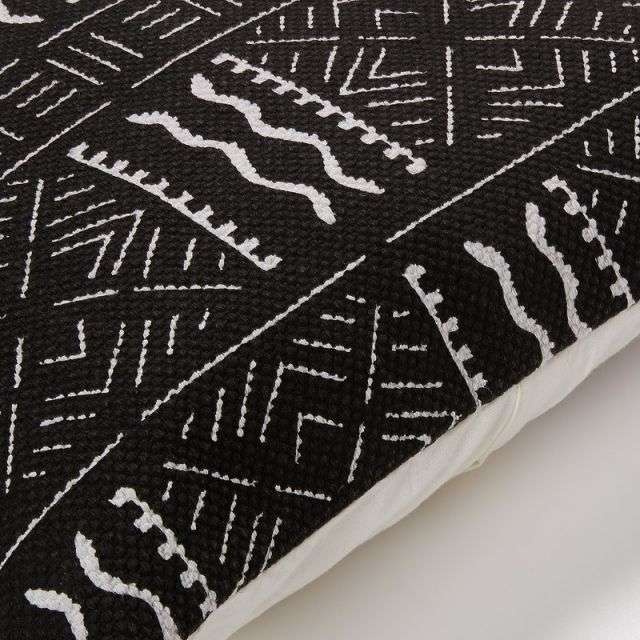 ALYS Cushion cover 45x45 fabric white black