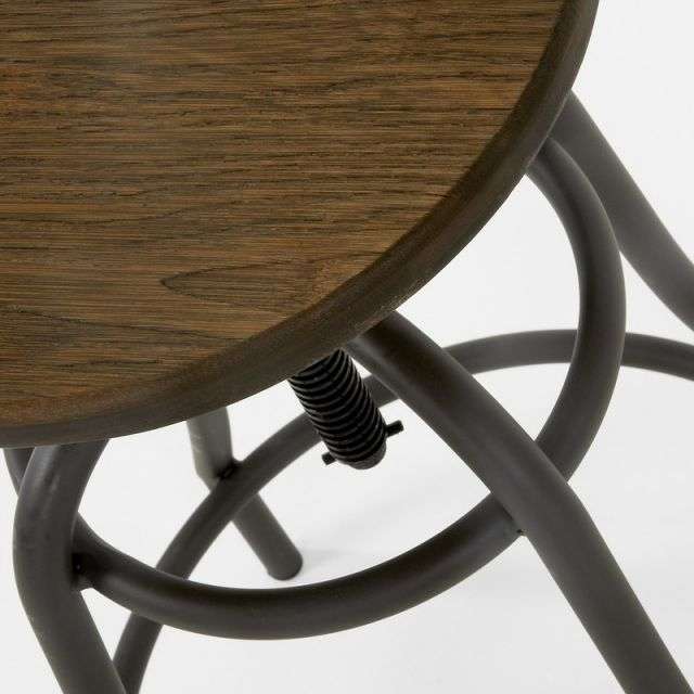 MALIBU Barstool metal graphite bamboo【2脚セット】