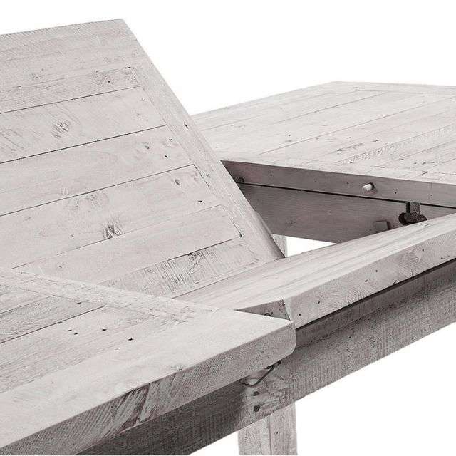WOODY Table 160(220)x90 pine wood white wash