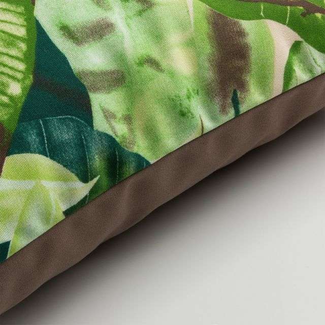 TROPICAL CUSHION 50X50 FABRIC MULTICOLOR GREEN BROWN
