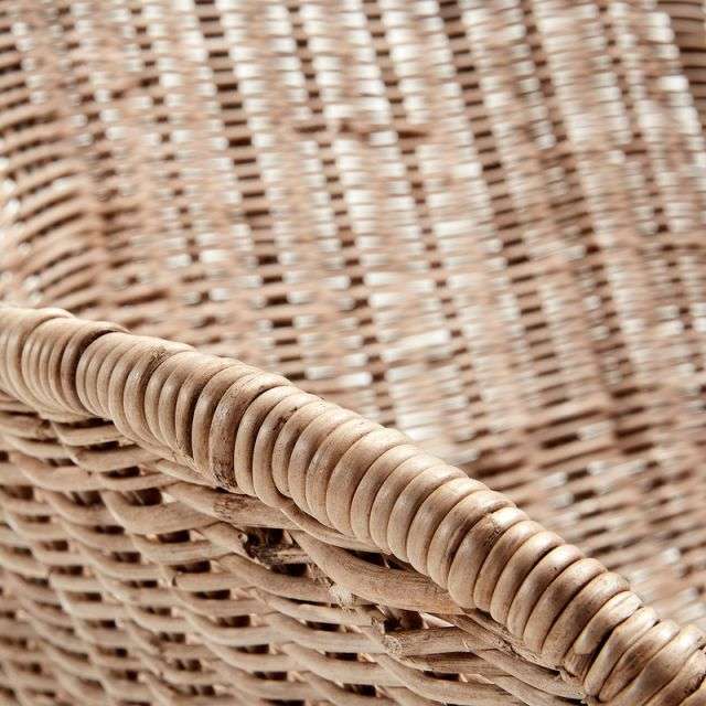 CHARLEY Armchair metal grey, natural rattan