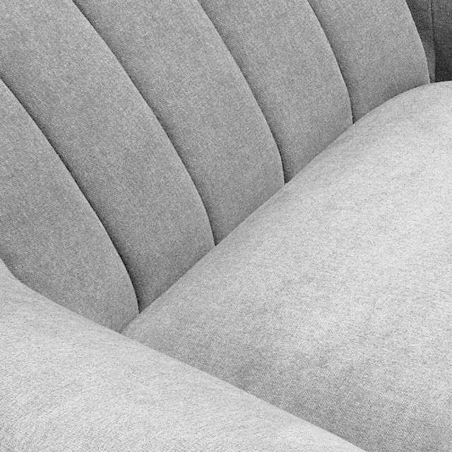 OFF Armchair natural wooden legs, fabric light grey
