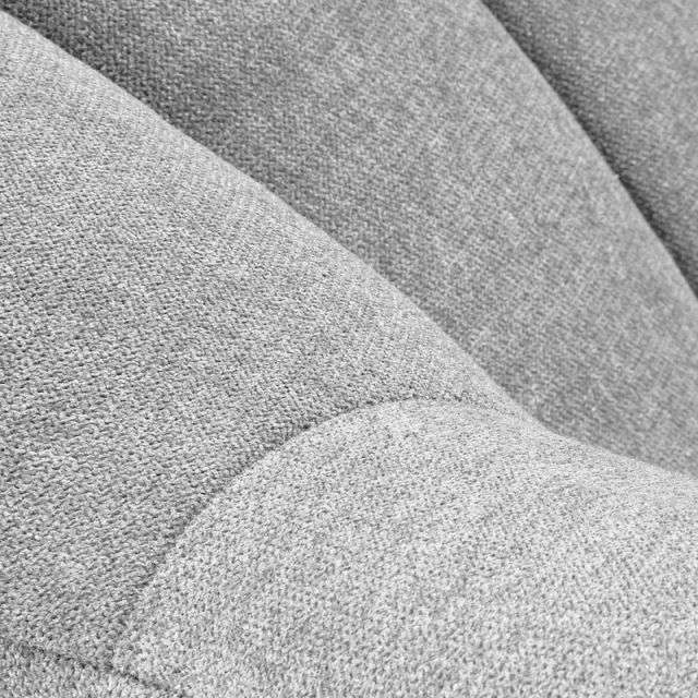 OFF Armchair natural wooden legs, fabric light grey