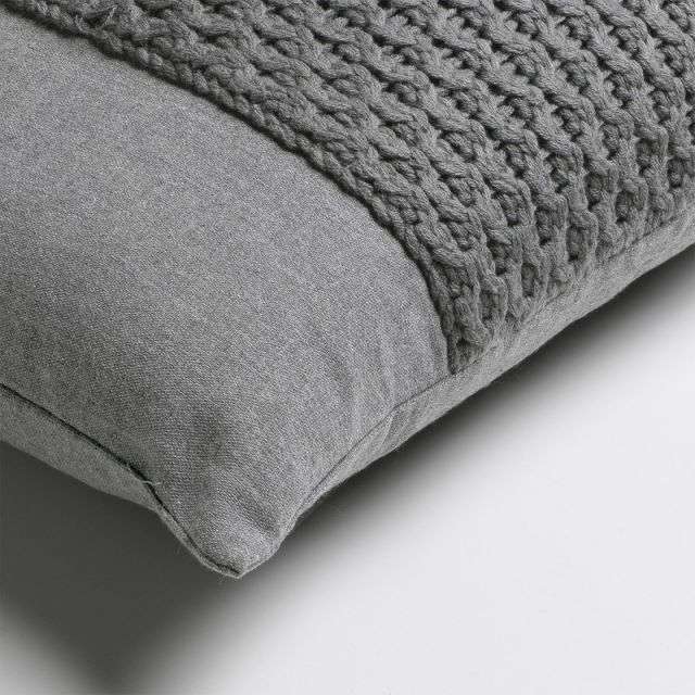 MACRAME Cushion 45x45 fabric grey