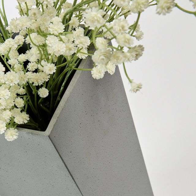 STEFY Set 2 vases cement grey
