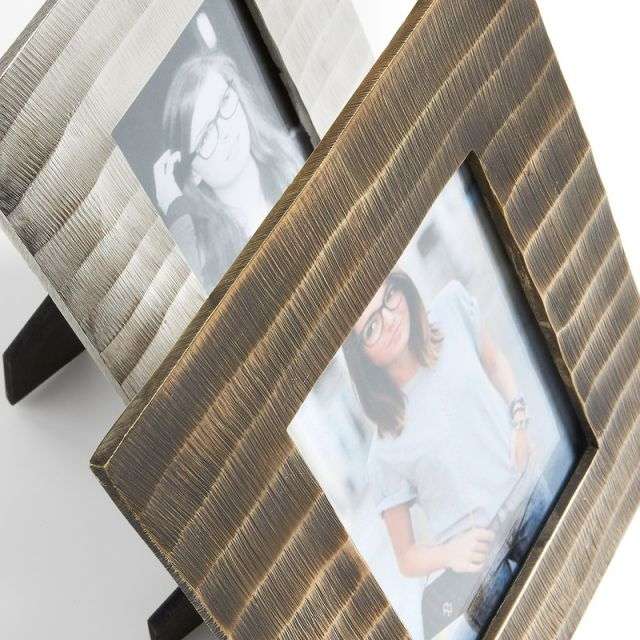 KAVOURI Set 2 Photo Frames Aluminium Silver+Gold