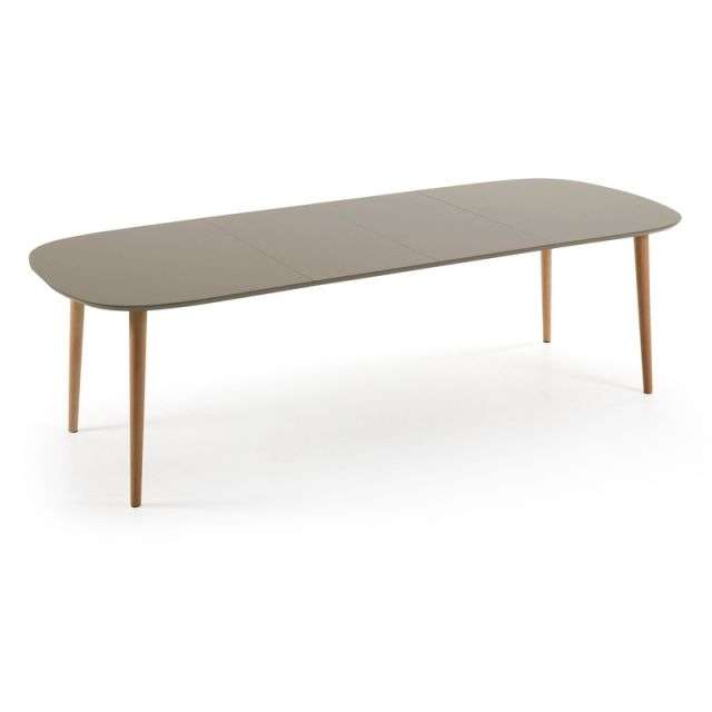 OAKLAND Oval table 160(260)x100 natural, lac matt brown