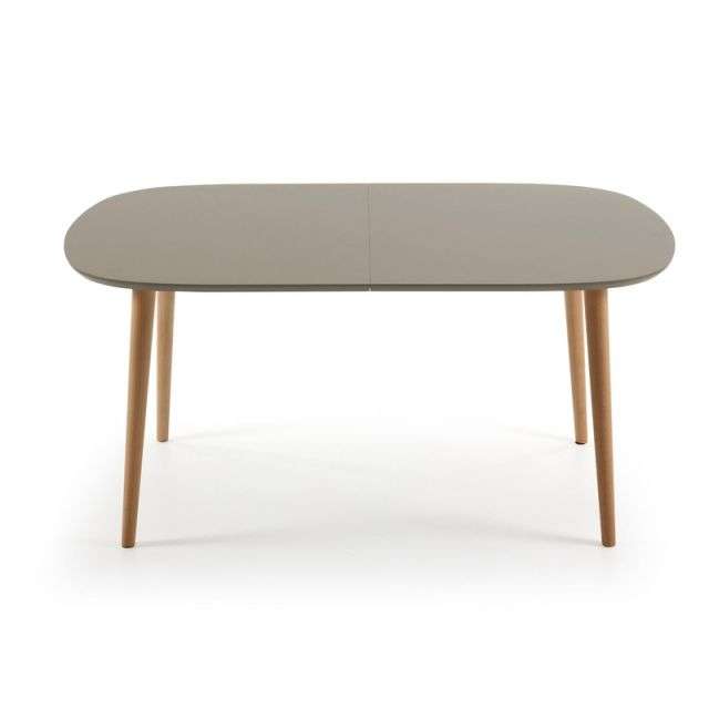 OAKLAND Oval table 160(260)x100 natural, lac matt brown