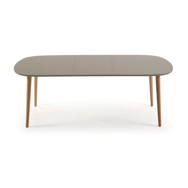 OAKLAND Oval table 160(260)x100 natural, lac matt brown