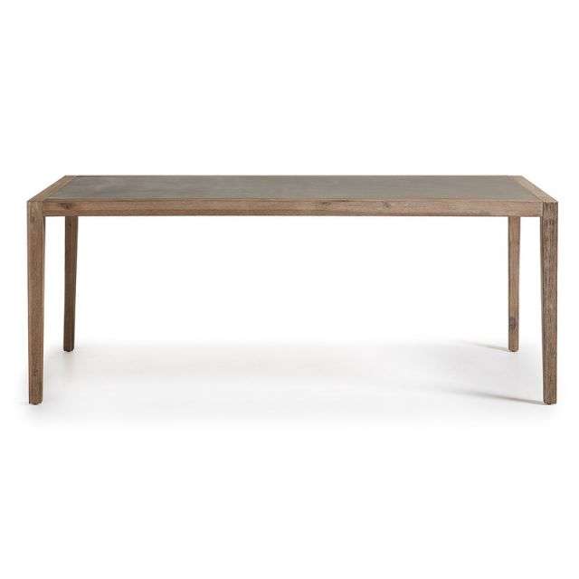 CORVETTE Table 200x90 acacia wh wash poly-cement grey