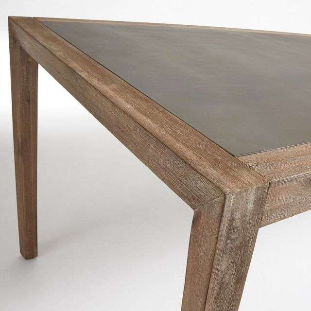 CORVETTE Table 200x90 acacia wh wash poly-cement grey