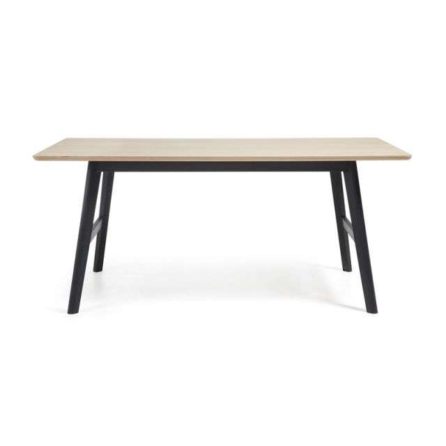 HENDRIX Table 180x90 black, oak veneer