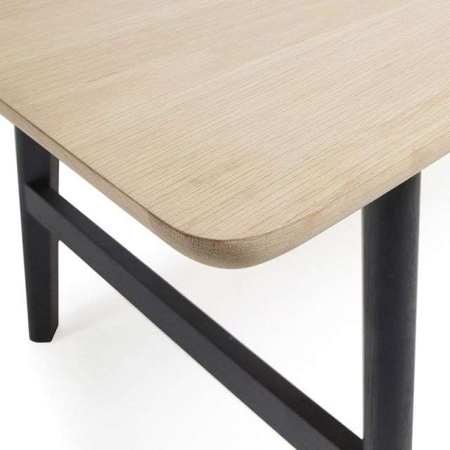 HENDRIX Table 180x90 black, oak veneer